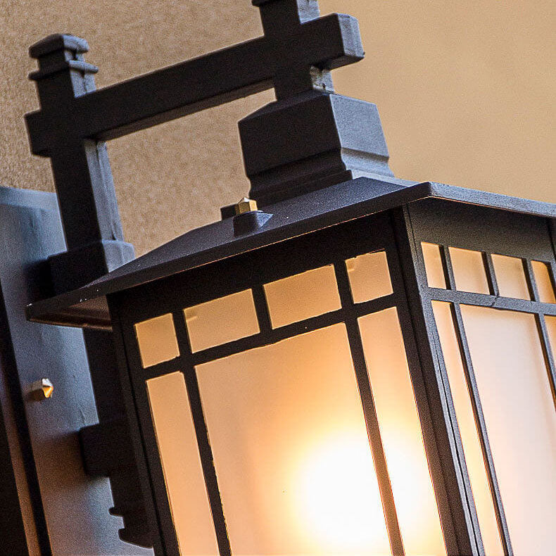 Moderner wasserdichter Solar-Aluminium-Chinesischer Pavillon Form 1-Licht-Wand sconces Lampe | Karnz
