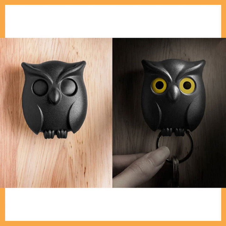 🦉Der Schlüsselguard ist eine zuverlässige Eule - süßer Nacht-Eulen-Schlüsselhalter mit automatischen Augenöffnen- und -schließen | Karnz