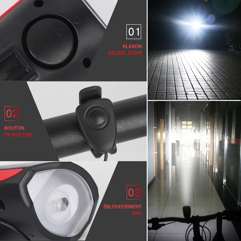 Wiederaufladbare USB-Mountainbike-Frontleuchte | Karnz