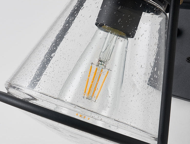 Wasserdichte Glasscone-Schirm 1-Licht Außenwandlampe | Karnz