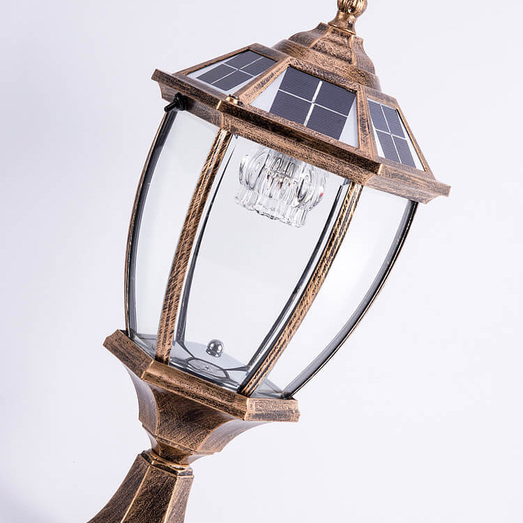 Wasserdichte, solarbetriebene Gartenleuchte aus Aluminium und Glas mit 1-flammigem Design