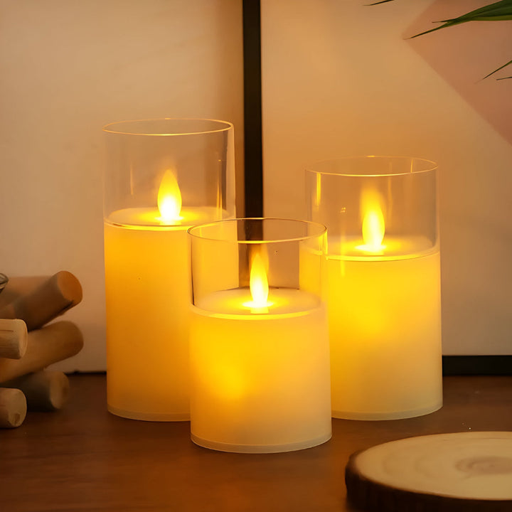 3D Flacker Flameless Kerzen Set | Karnz