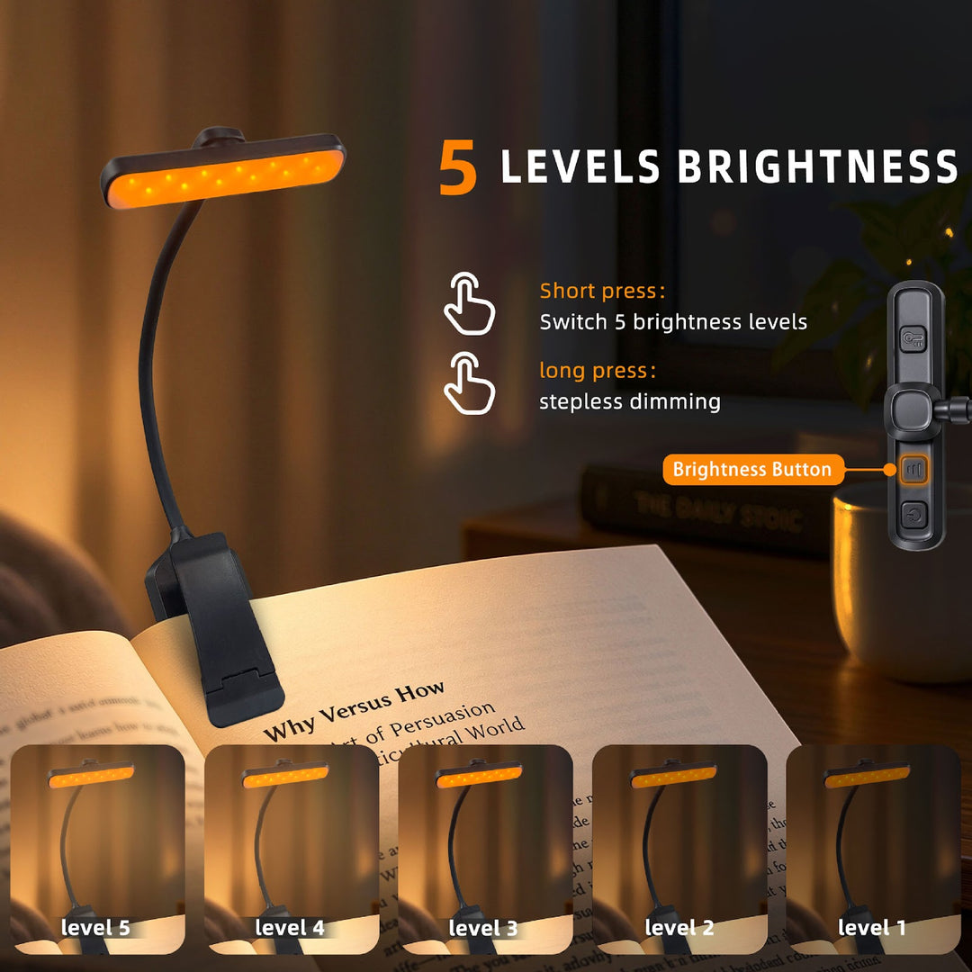 LED-Klemmlampe mit 3 Farbtemperaturen, 1000 mAh