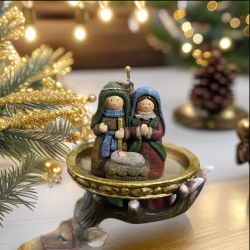 Weihnachtlicher Krippen-Anhänger aus Kunstharz