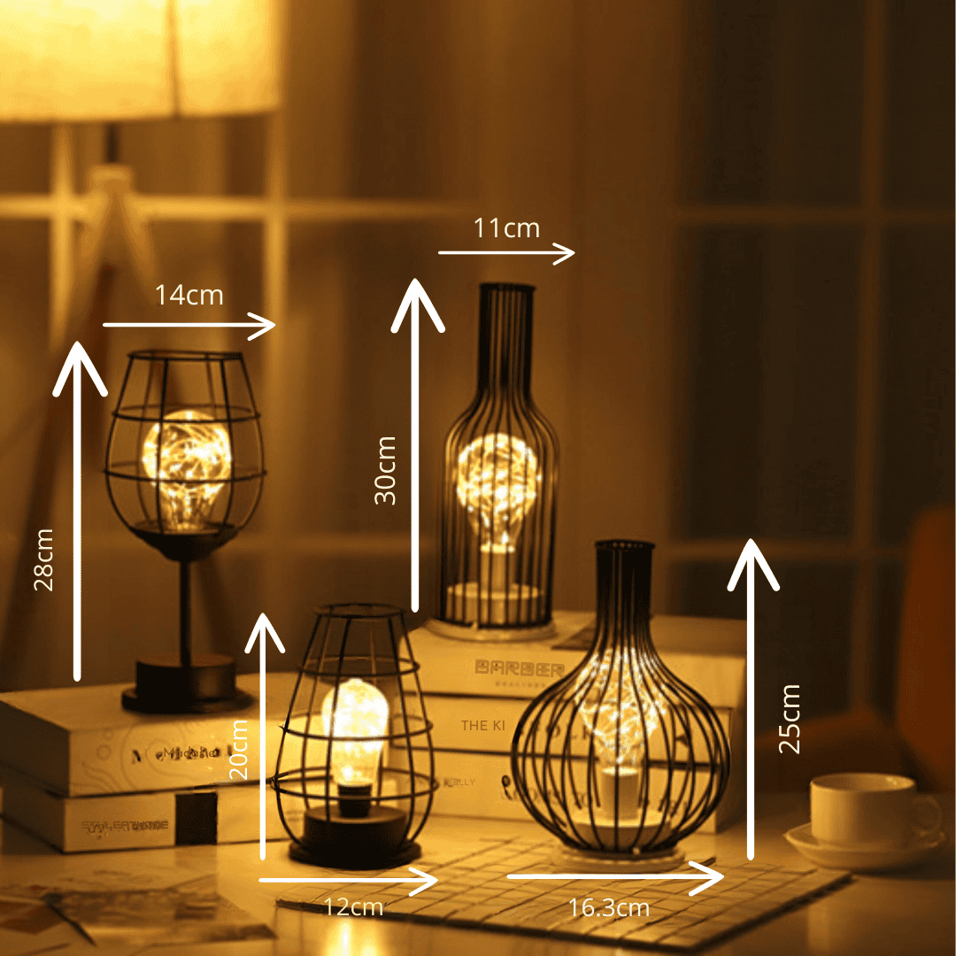 NoirLume - Luxus Moderne Schwarze Tischlampe | Atmosphärische Beleuchtung für Wohnzimmer & Schlafzimmer | Karnz