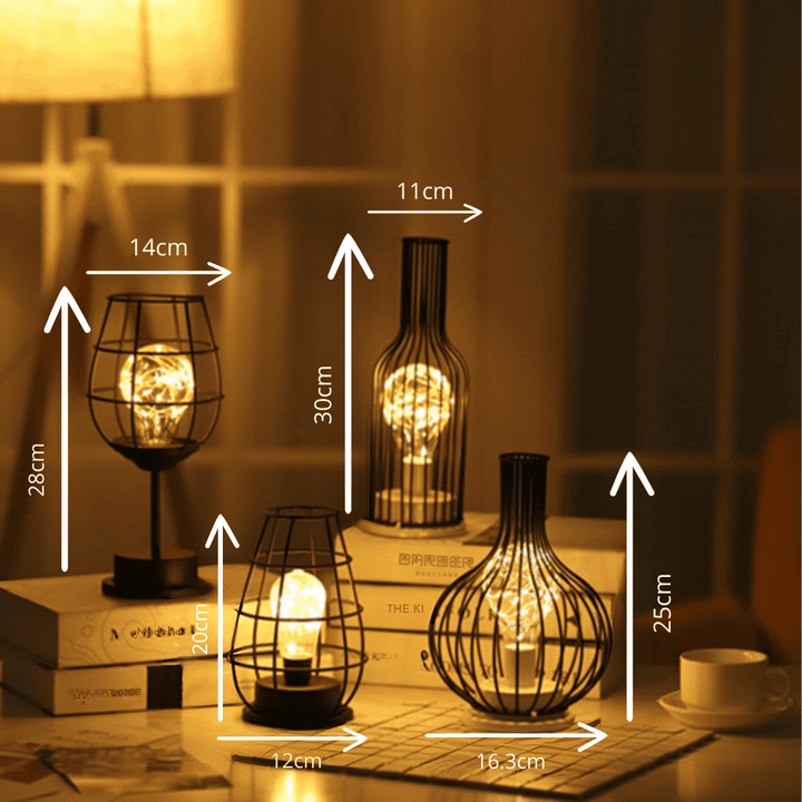NoirLume - Luxus Moderne Schwarze Tischlampe | Atmosphärische Beleuchtung für Wohnzimmer & Schlafzimmer | Karnz