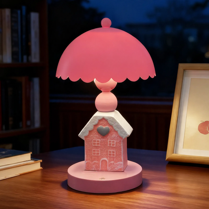 Märchen-Häuschen-Tischlampe, kreatives Design