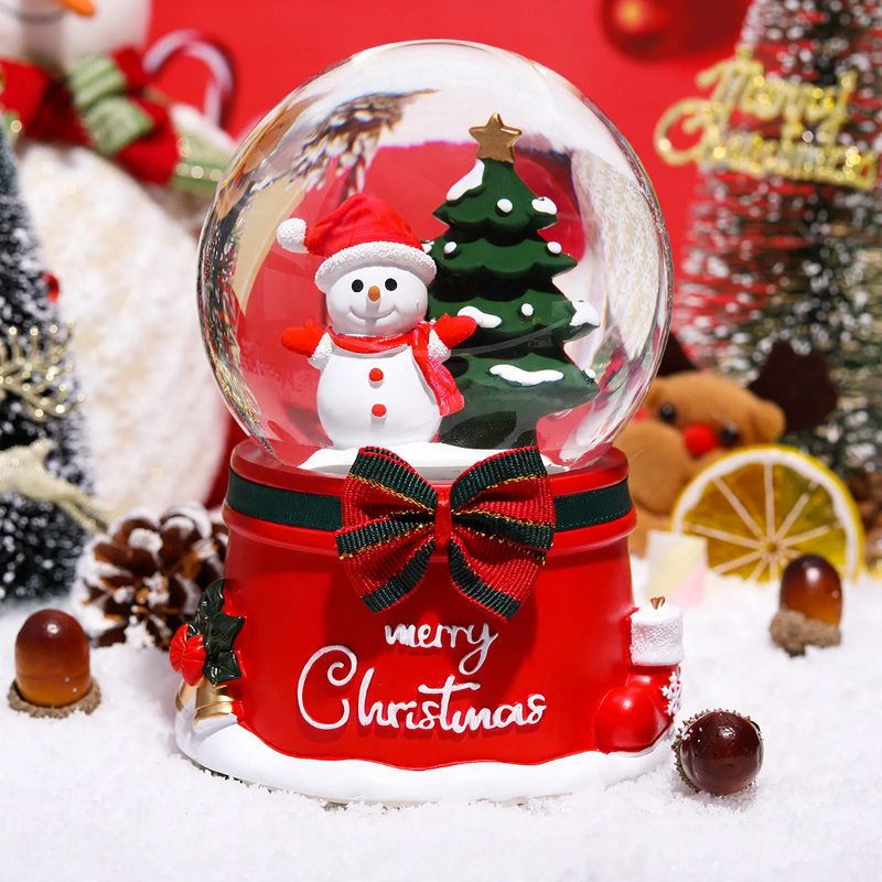 Weihnachtliche Schneekugel-Spieluhr