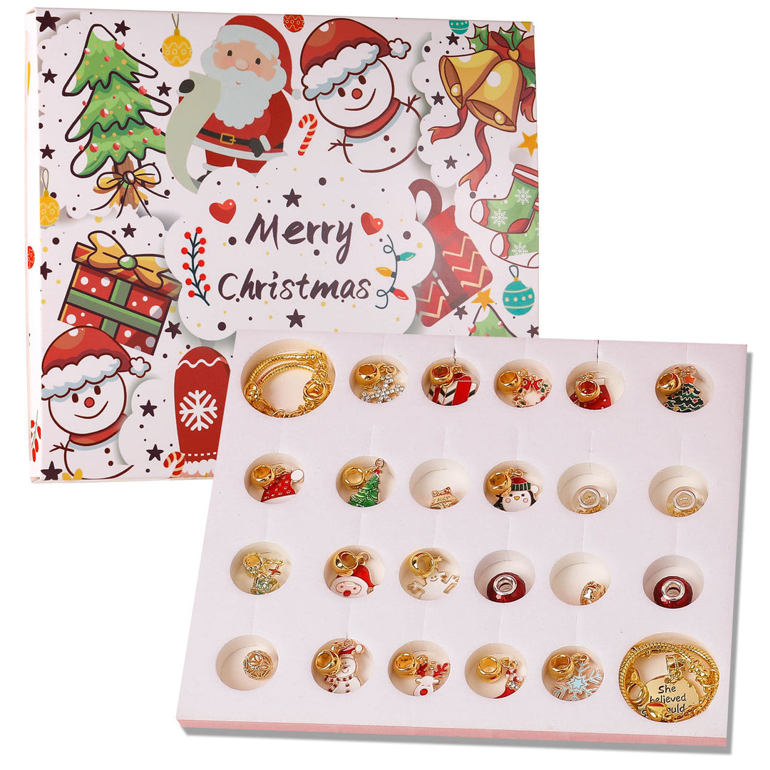 Weihnachts-Adventskalender mit DIY-Schmuckset