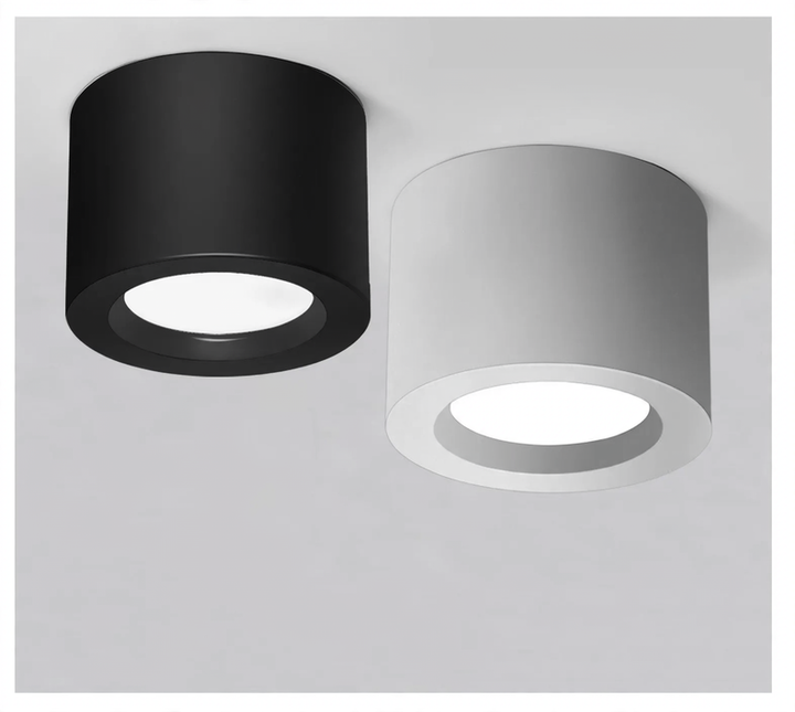 LED-Aufbauleuchte rund, Edelstahl