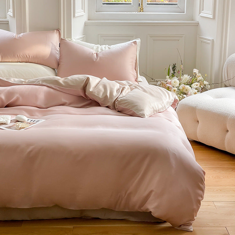 Lyocell-Bettwäsche-Set, 4-teilig, elegant