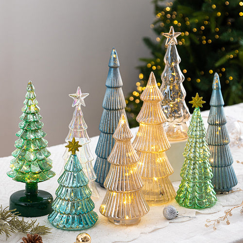 Weihnachtsbaum-Dekoration aus Kristallglas mit Beleuchtung
