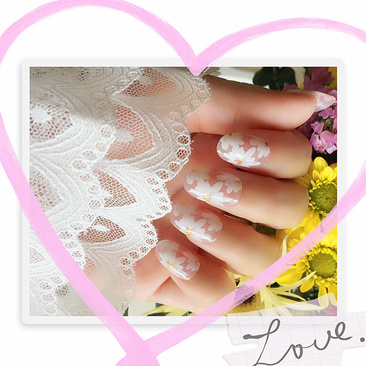 Florale Künstlerische Press-On Nagelspitzen