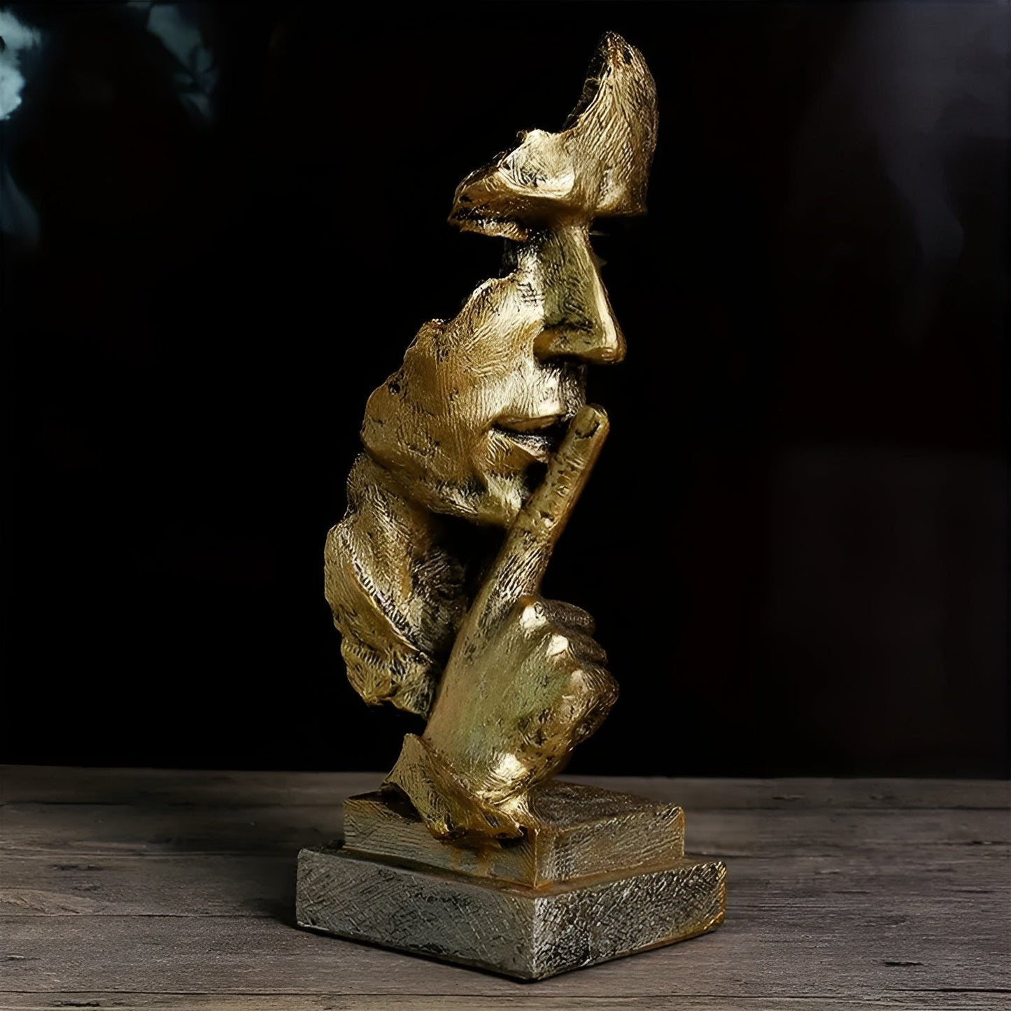 Abstrakte Denker-Skulptur – Moderne Art-déco-Figur aus Kunstharz | Ideal für Wohnzimmer und Büro