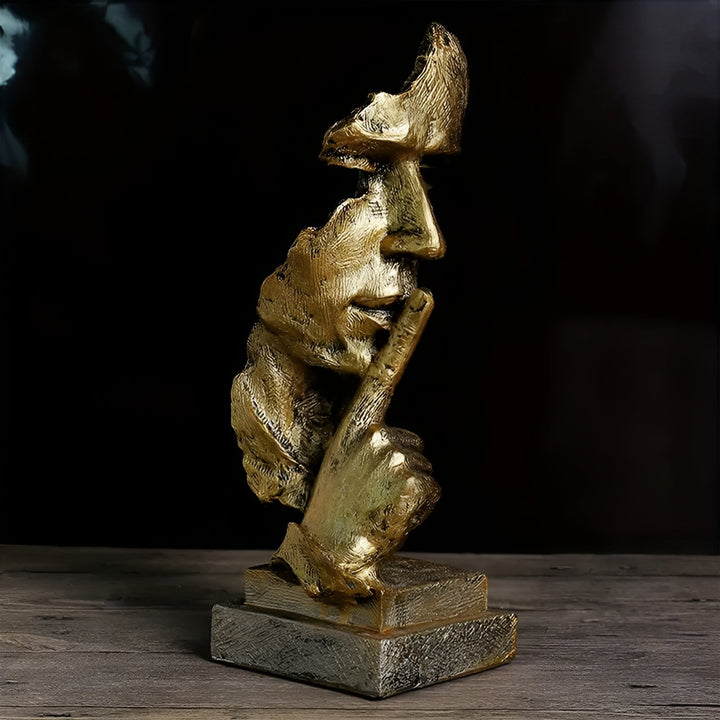 Abstrakte Denker-Skulptur – Moderne Art-déco-Figur aus Kunstharz | Ideal für Wohnzimmer und Büro