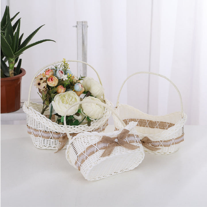 Dekoratives Floral Geflochtenes Korbset Karnz