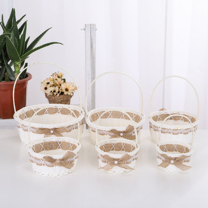 Dekoratives Floral Geflochtenes Korbset Karnz