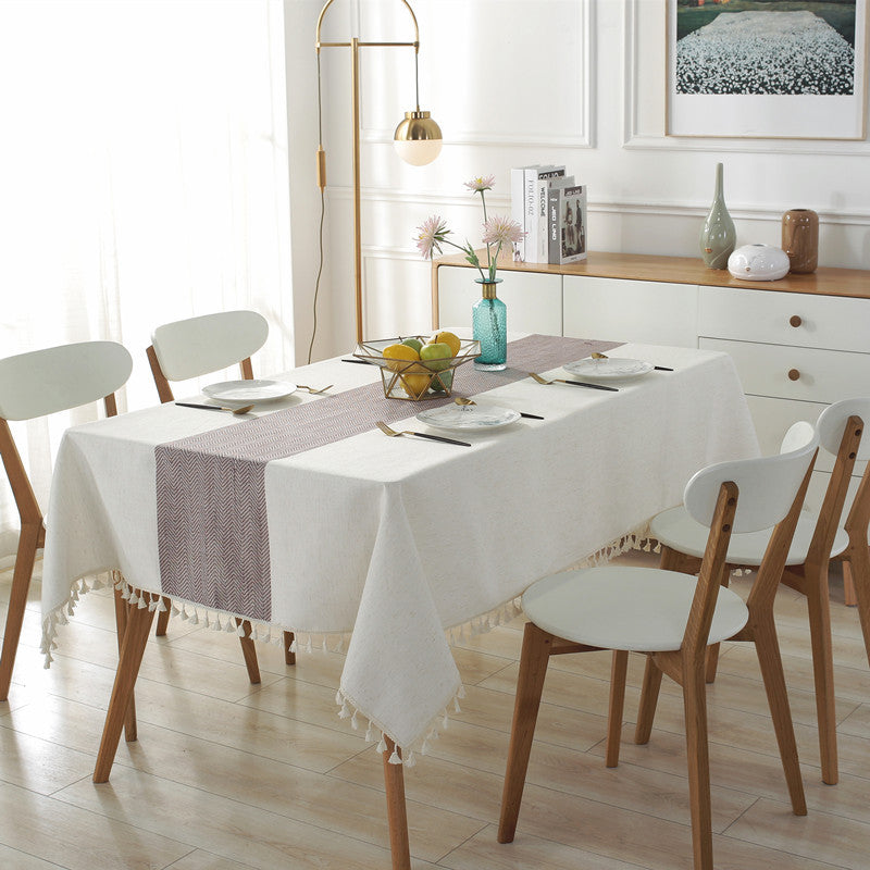 Elegante Texturierte Tischdecke
