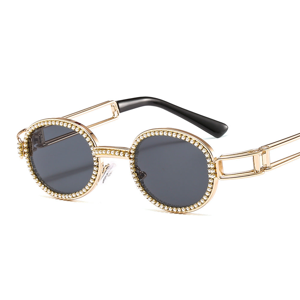 Damen modische Sonnenbrille mit glamourösem Rahmen Karnz