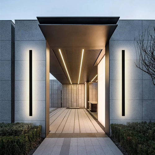 Zenith - Tight LED Wandleuchten Schwarzes Metall für Innen und Außen, modernes Design für Garten und Flur | Karnz
