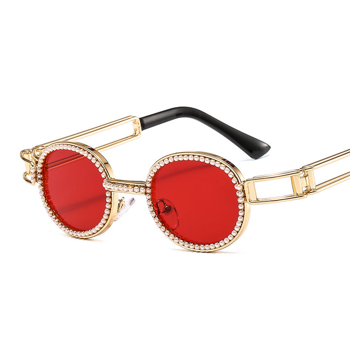 Damen modische Sonnenbrille mit glamourösem Rahmen Karnz