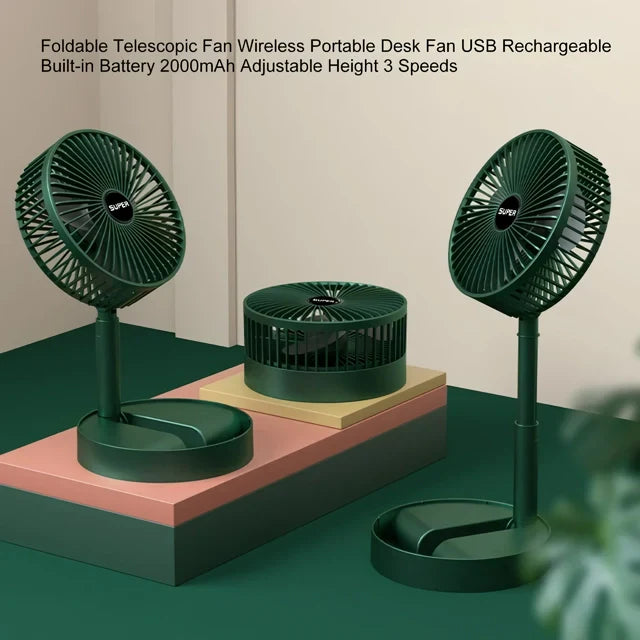 Kompakter 15 cm USB tragbarer Ventilator mit 3-Geschwindigkeitssteuerung | Karnz