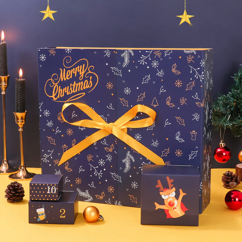 Weihnachts-Adventskalender Leerbox zum Basteln