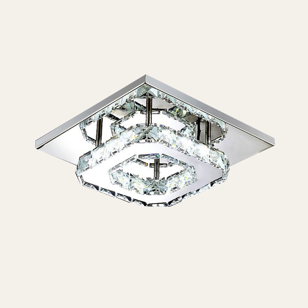 Moderne LED-Deckenleuchte mit Kristalloptik