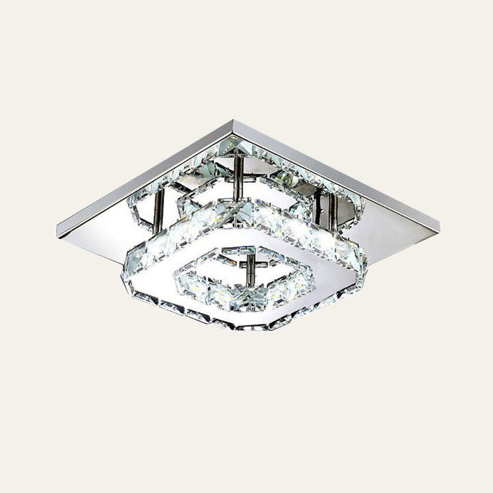 Moderne LED-Deckenleuchte mit Kristalloptik