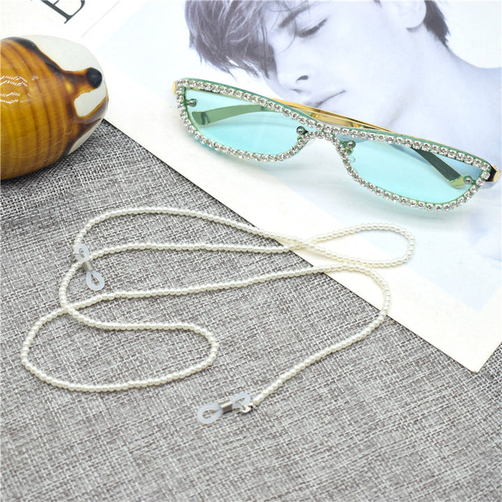 Elegante Perlen Brille Kette Karnz