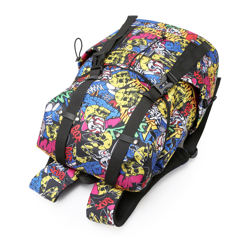 WoFloral Muster Multi-Kompartiment Rucksack Karnz