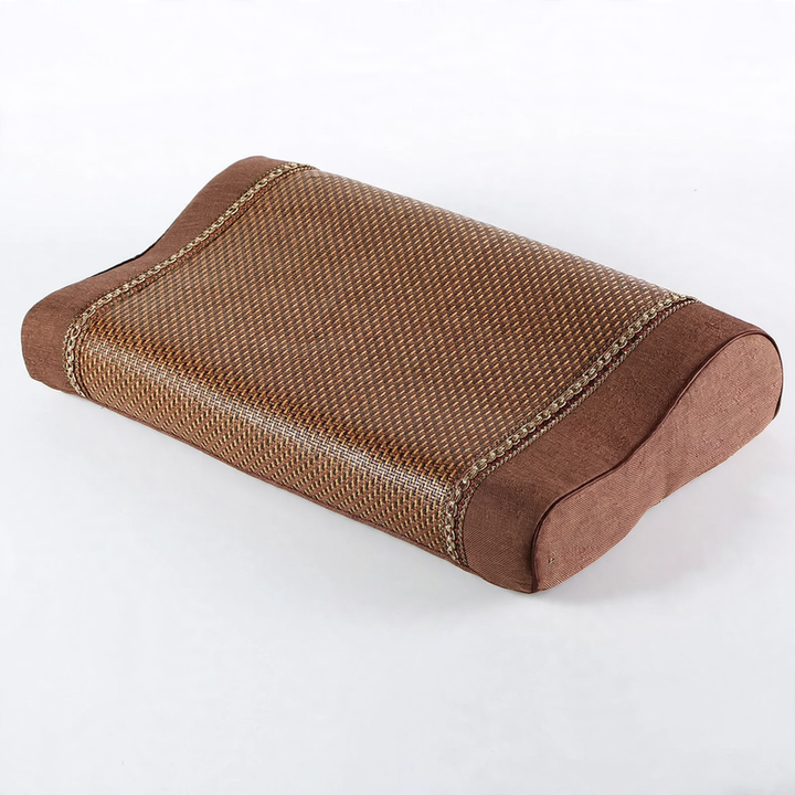 Memory-Foam Kissen mit abnehmbarem Rattan-Bezug