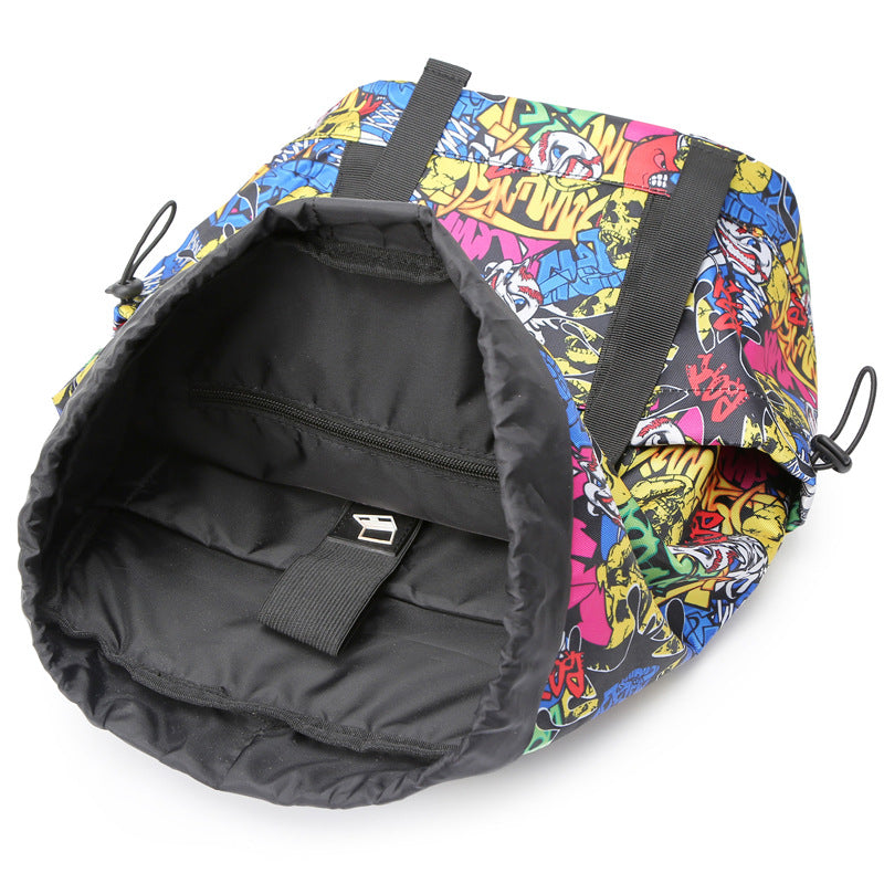 WoFloral Muster Multi-Kompartiment Rucksack Karnz