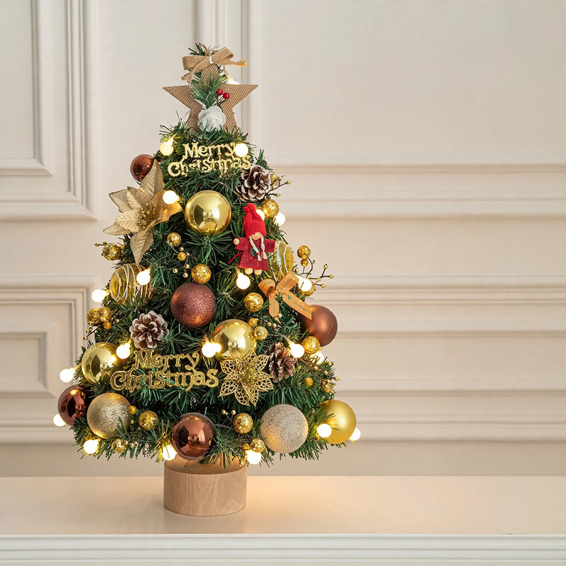 Dekorativer Tisch-Weihnachtsbaum mit Holzständer