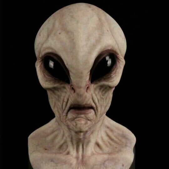 Alien-Maske | Realistisches Halloween-Kostümzubehör | Karnz