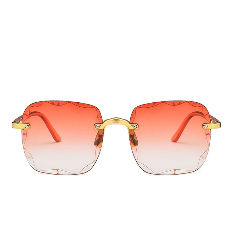 Damen trendige quadratische Sonnenbrille mit luxuriösem Metallrahmen Karnz