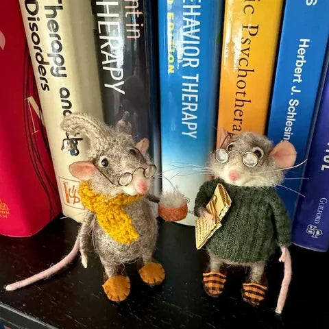 Handgefertigte Filzmaus-Dekoration | Umweltfreundliche Wolle | Weihnachtsschmuck & Geschenk