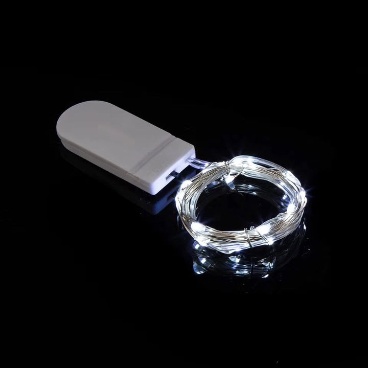 LED-Kupferdraht-Lichterkette mit Knopfzellen