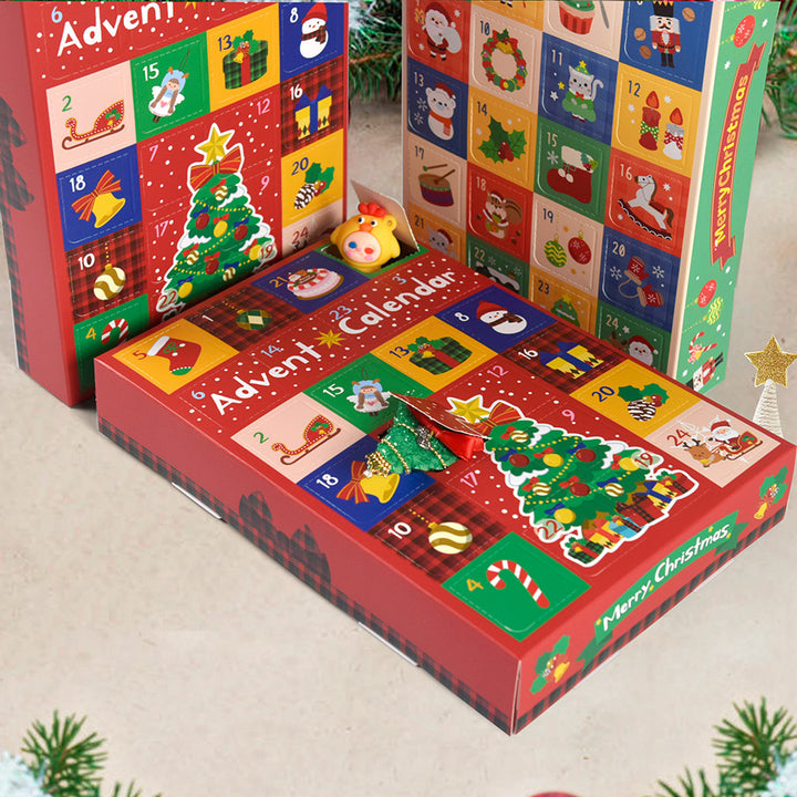 DIY-Adventskalender-Box mit 24 Fächern für Überraschungen