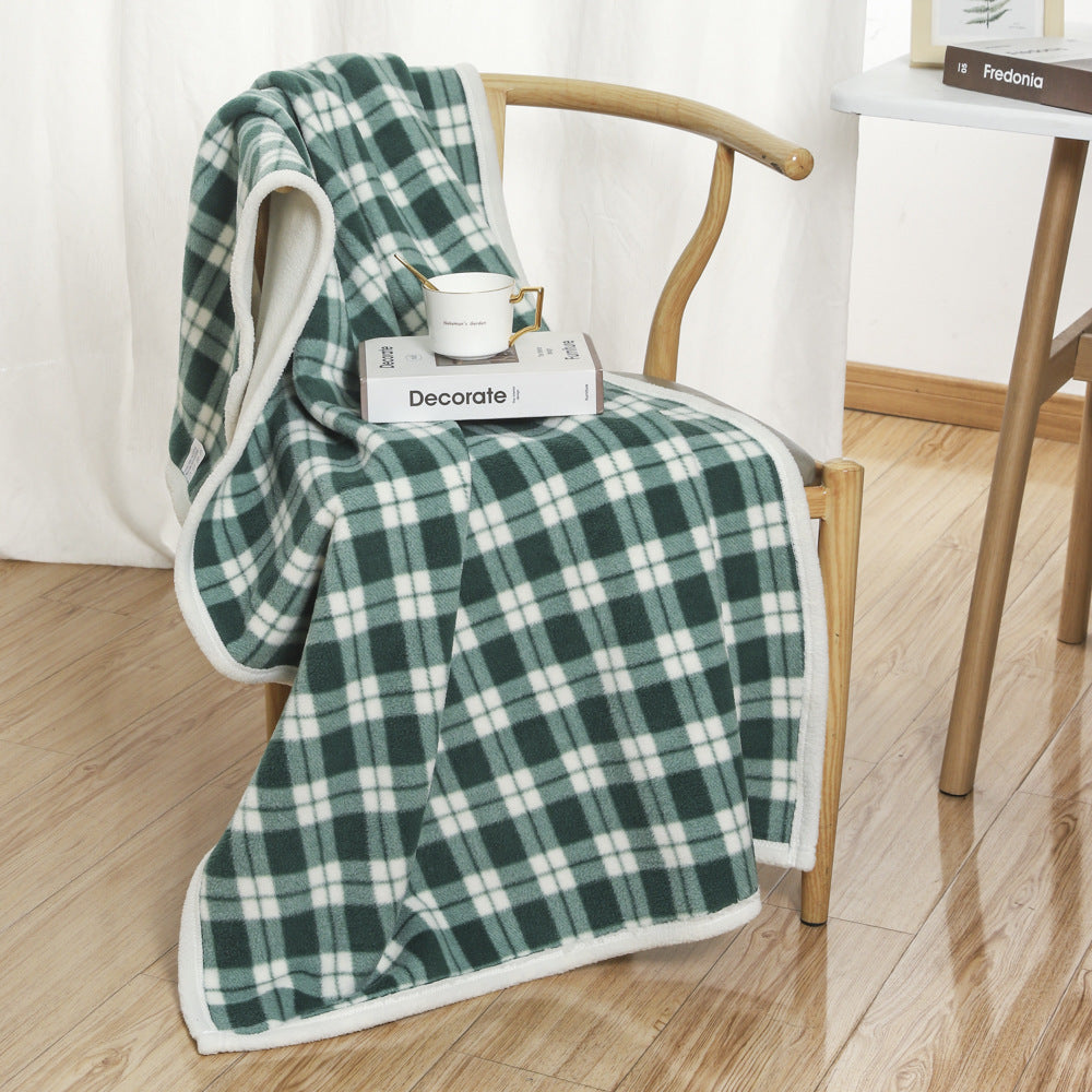 Kuscheldecke mit Karomuster, Polyester