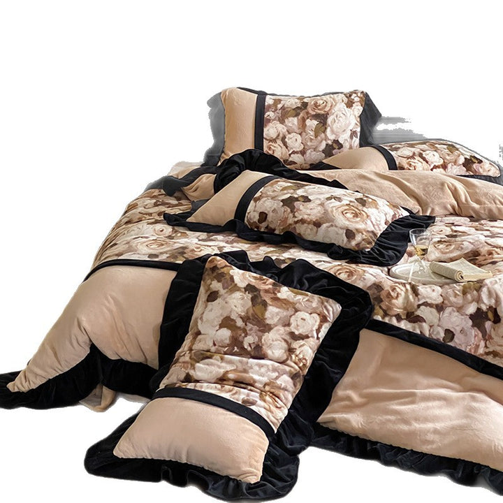 Milchfleece-Bettwäsche-Set, 4-teilig, Winter