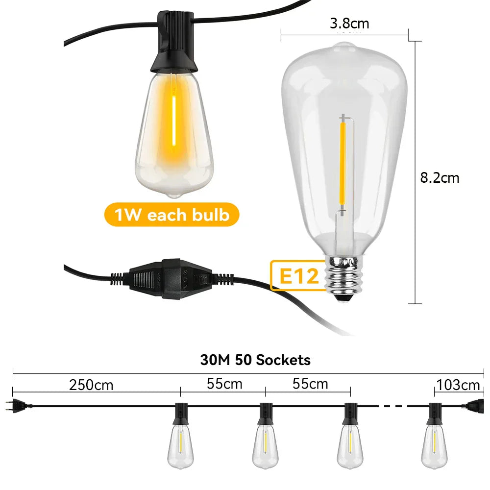 Wasserdichte LED Lichterkette - LumiGlow | Karnz
