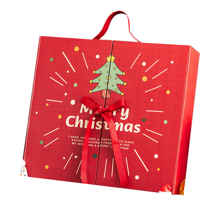 Weihnachts-Adventskalender-Geschenkbox, 24 Fächer, Stoff