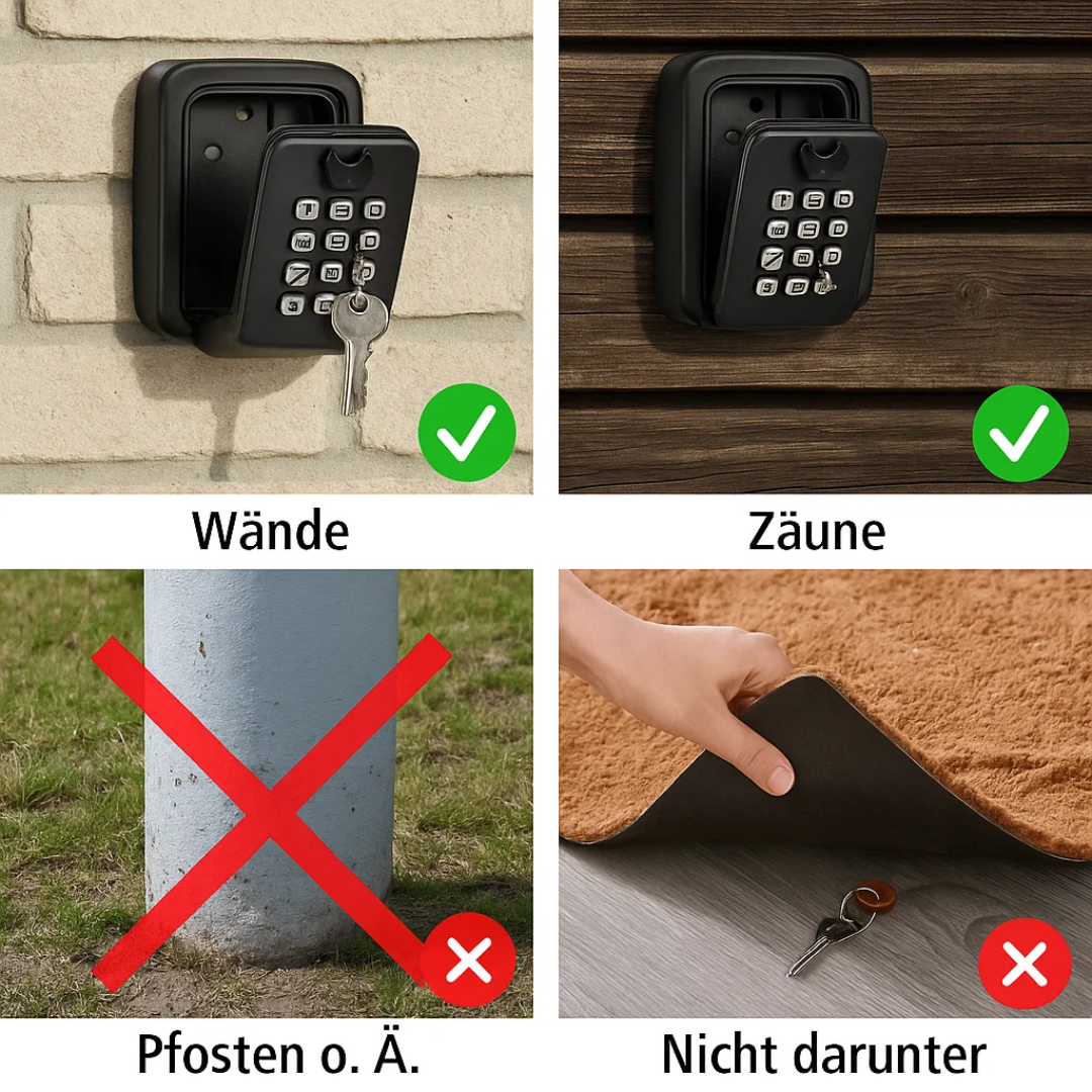 KeyGuard Outdoor Safe – Wetterfester Wandmontierter Schlüsselbox | Karnz