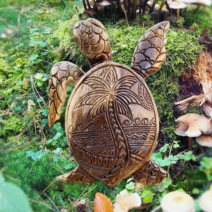 Holzskulptur Hawaii-Schildkröte | Karnz