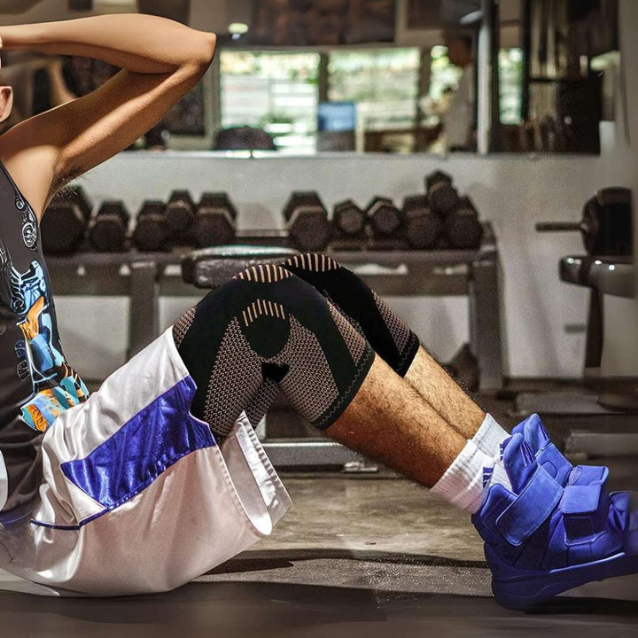 CopperFlex Knee Compression Sleeve | zur Schmerzlinderung - Unterstützung - Mobilität - perfekt für Athleten, Arthritis, Senioren und Verletzungsrehabilitation Karnz