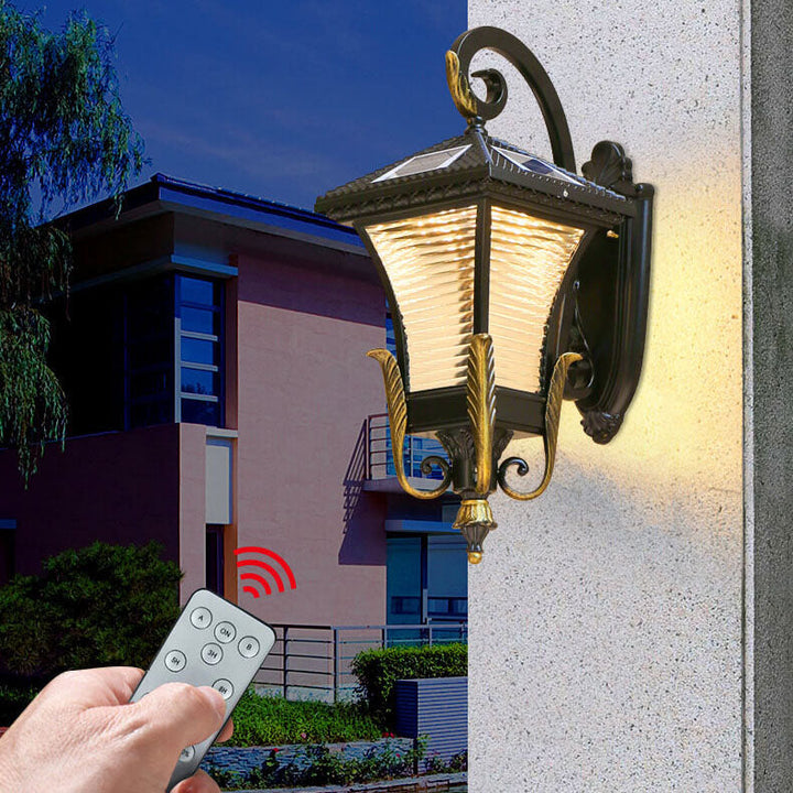 Europäischer Stil Retro Aluminium Wasserdicht Außen 1-Licht Wandlampe | Karnz
