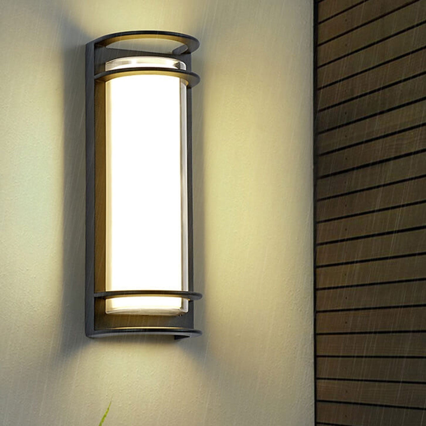 Moderne, wasserdichte LED-Gartenwandleuchte für Säulenmontage