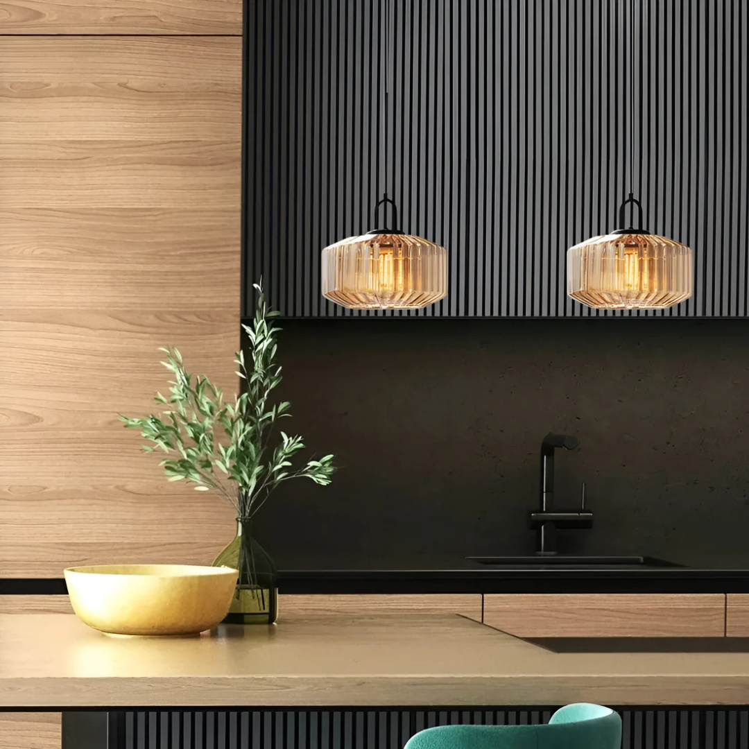 Karnz | Retro Farbige Glaspendelleuchte