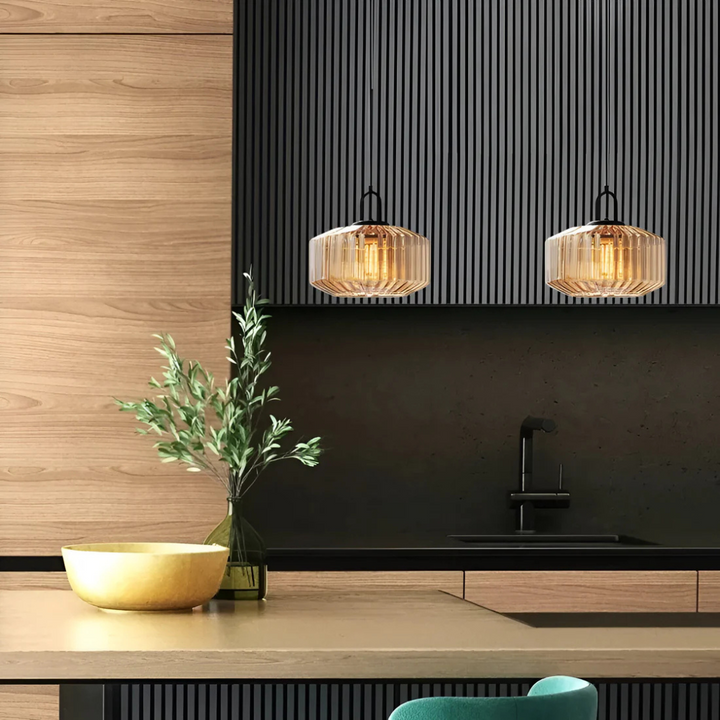 Karnz | Retro Farbige Glaspendelleuchte